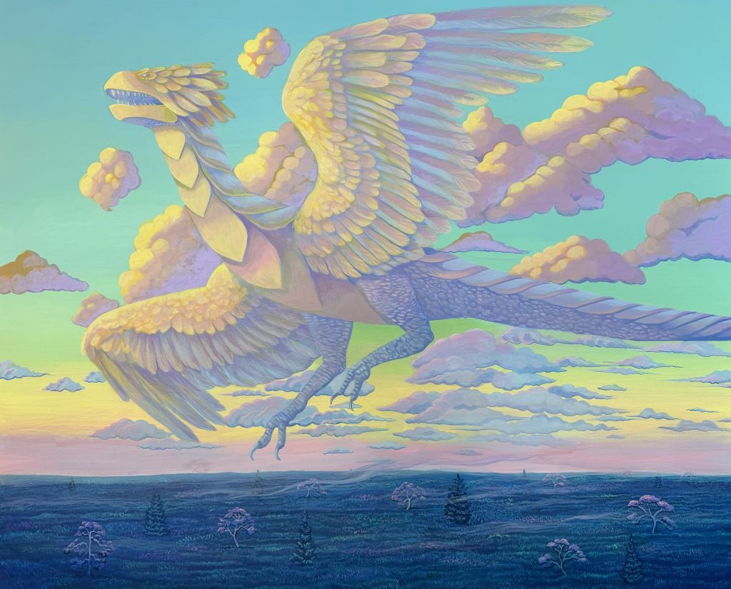 "Dragon Dreaming" 100x80cm Original Acrylic Painting