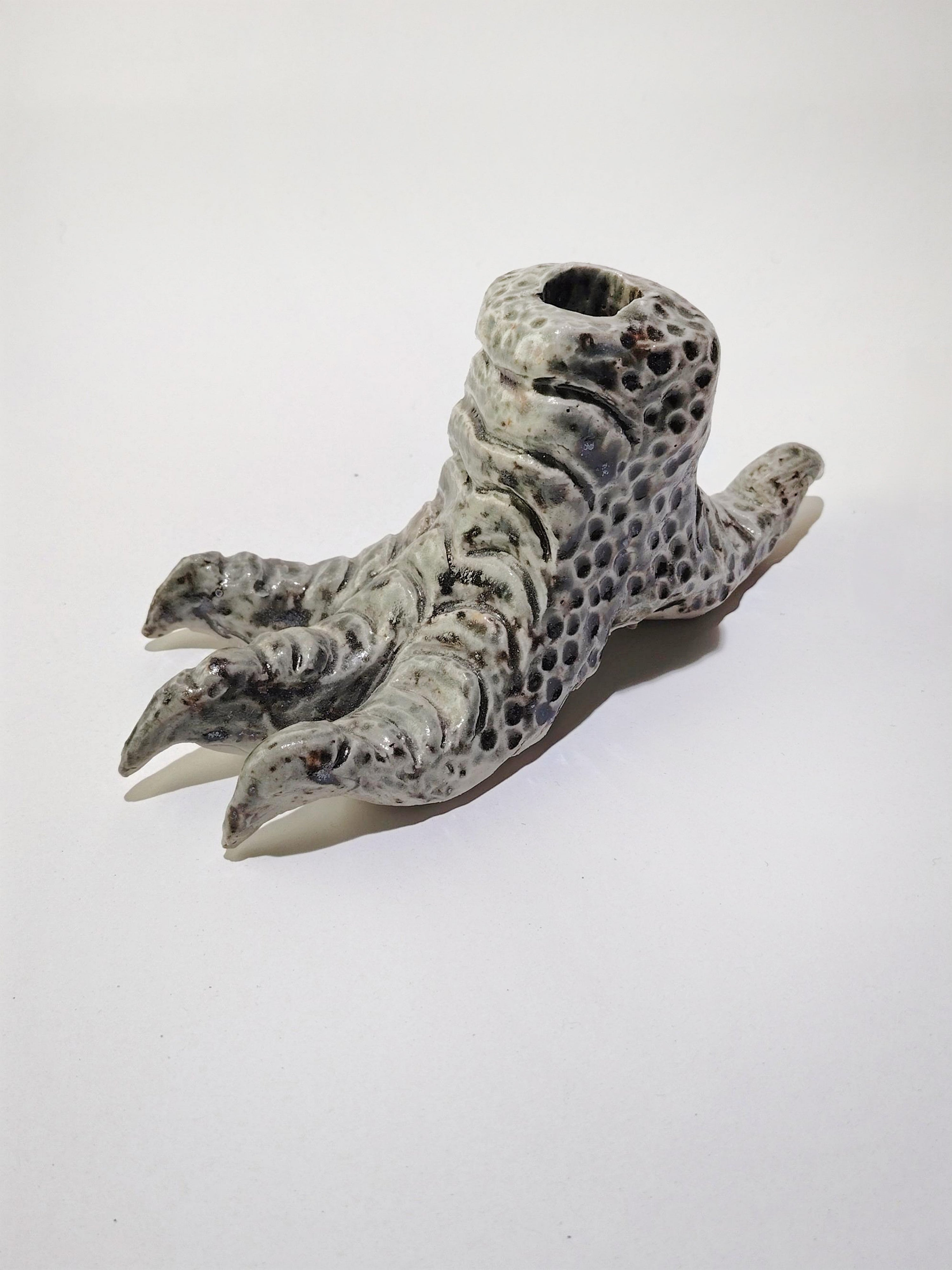 "Dragon Foot 1" Ceramic Candle Holder
