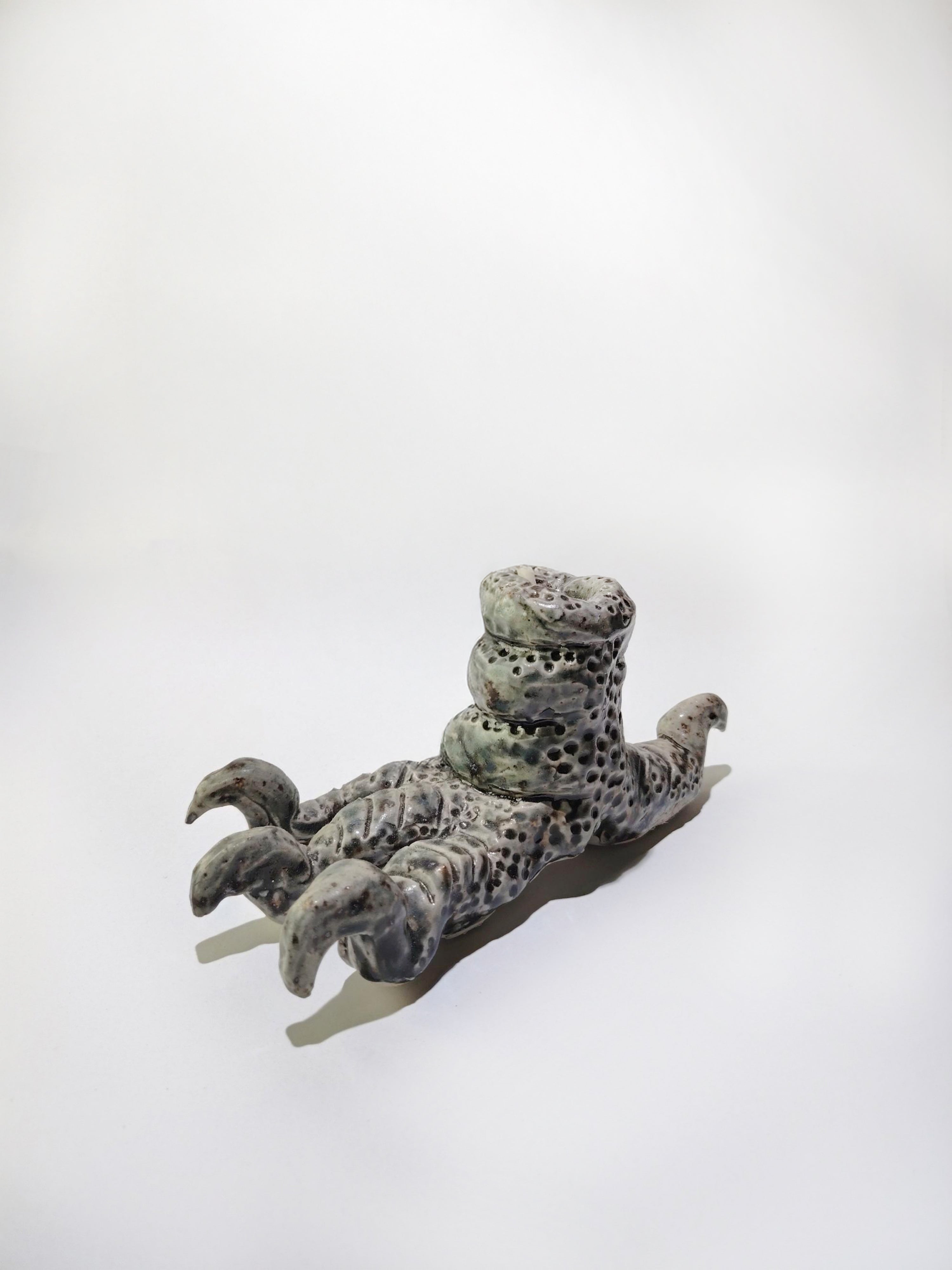 "Dragon Foot 2" Ceramic Candle Holder