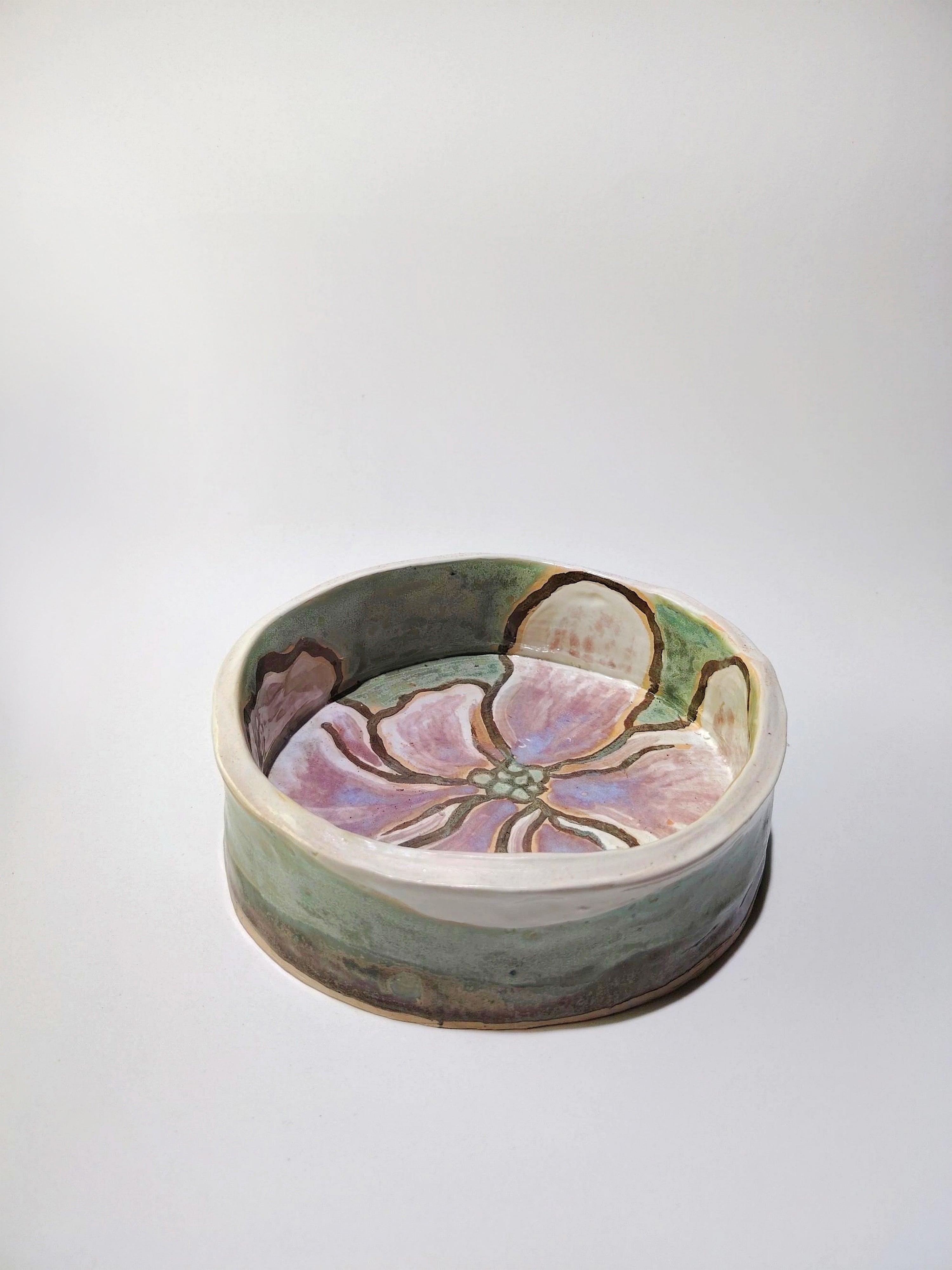 "Floral Dish" Medium Ceramic Dish