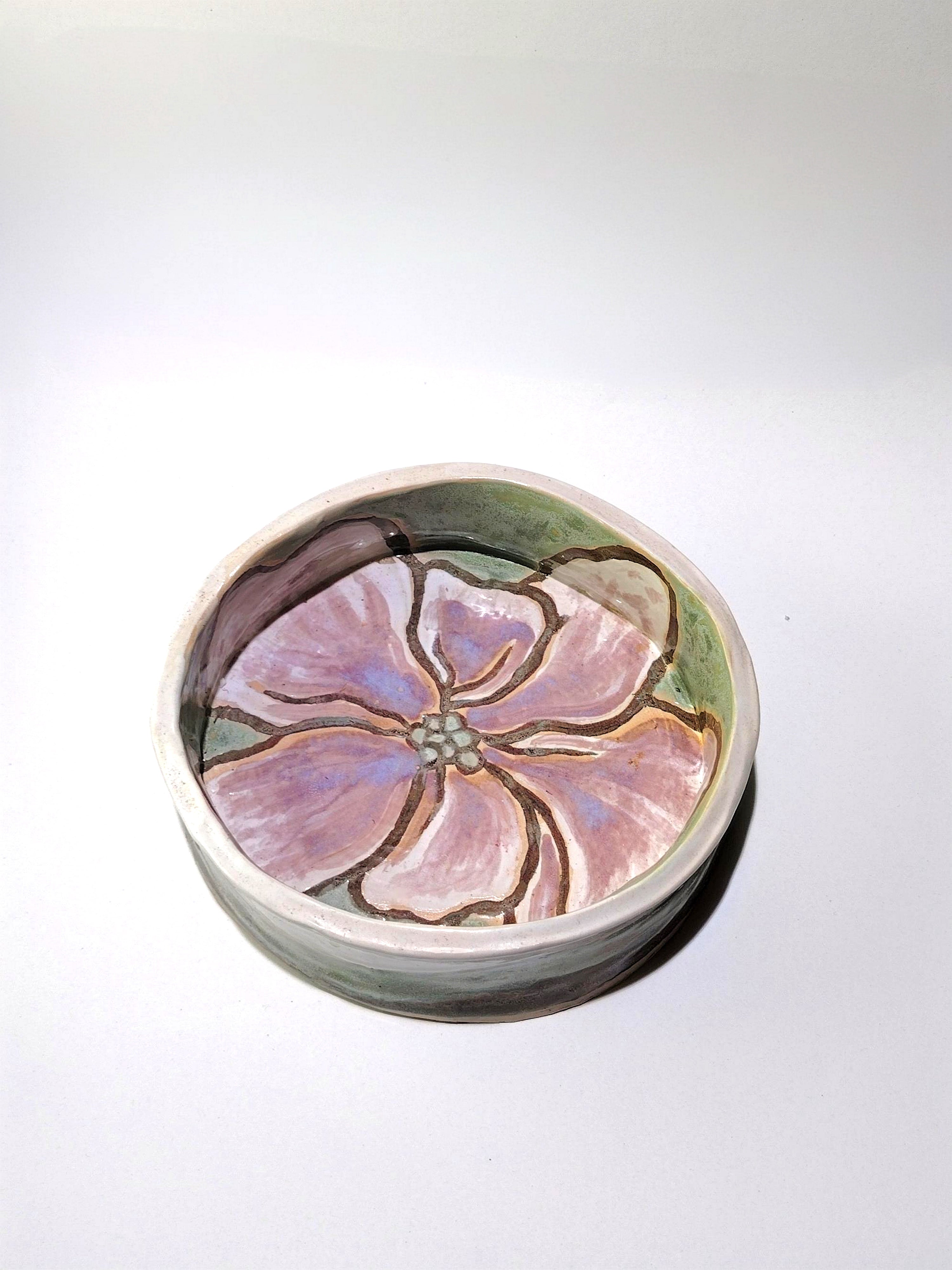 "Floral Dish" Medium Ceramic Dish