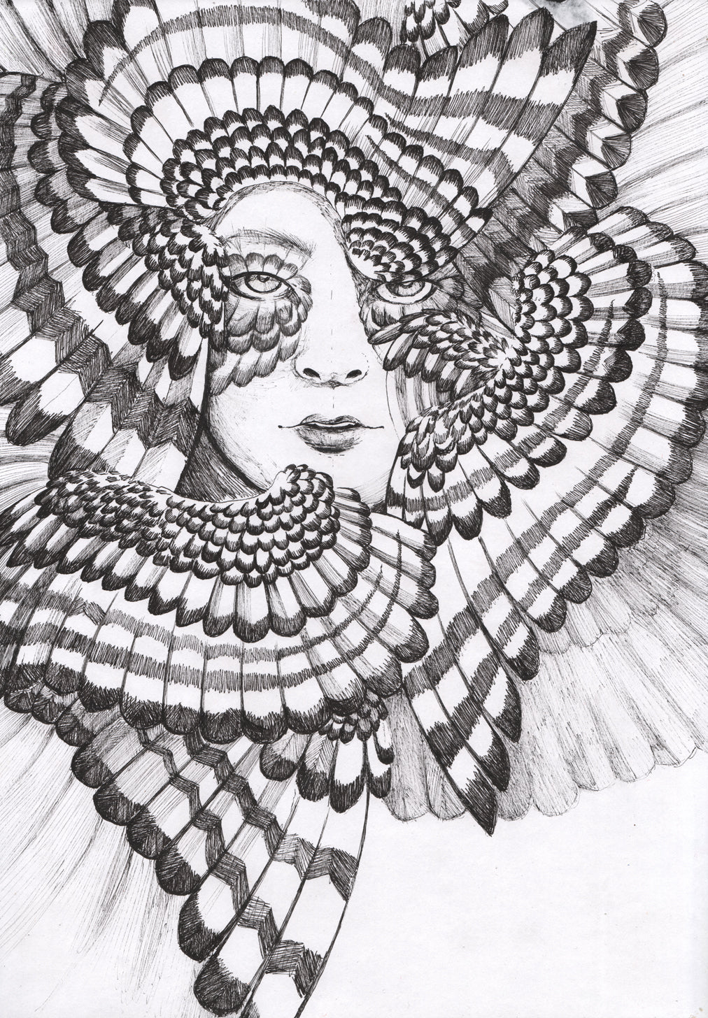 "Valkyria", A3 Original Ink Drawing