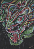 "Vision Tiger", A3 Original Color Pencil Drawing
